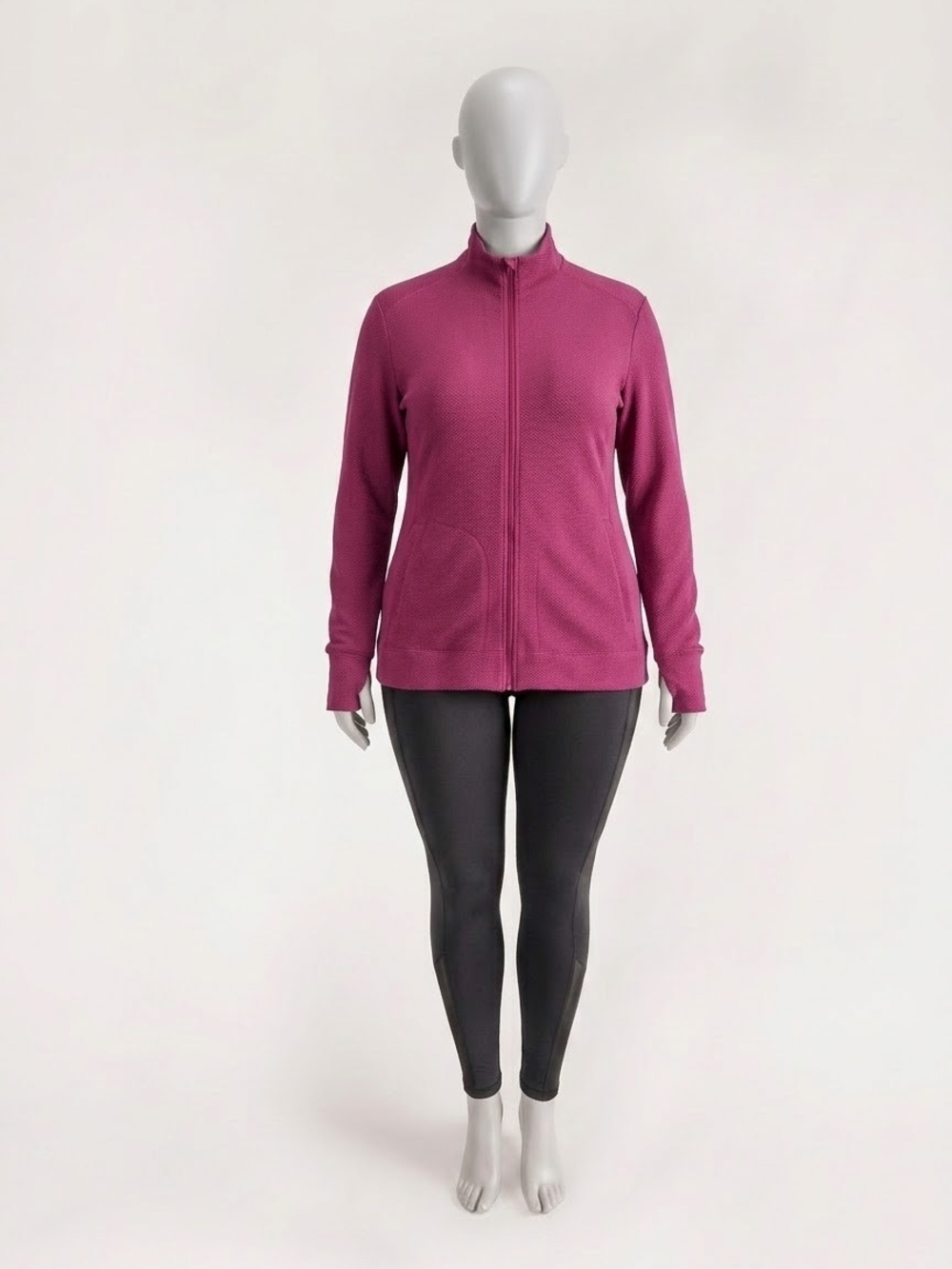 Nike Women’s Dri-FIT UV Full-Zip Golf Jacket – Berry / Maroon (Medium)